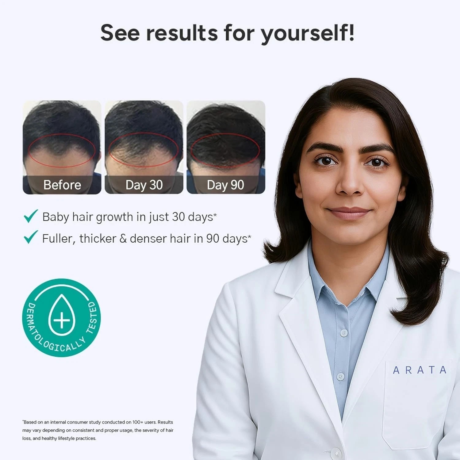 Arata Grow Strong Combo Intensive Hair Growth Serum & Super Shampoo 150ml + 30ml