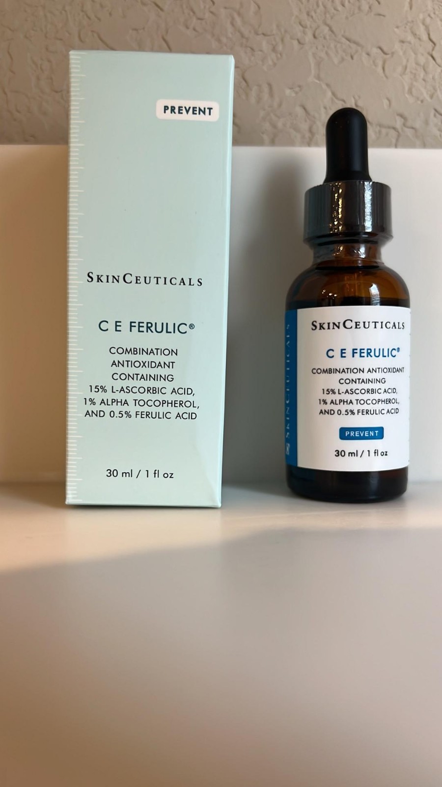 SkinCeuticals CE Ferulic 15% L-Ascorbic Acid Antioxidant Serum 1oz New Sealed US