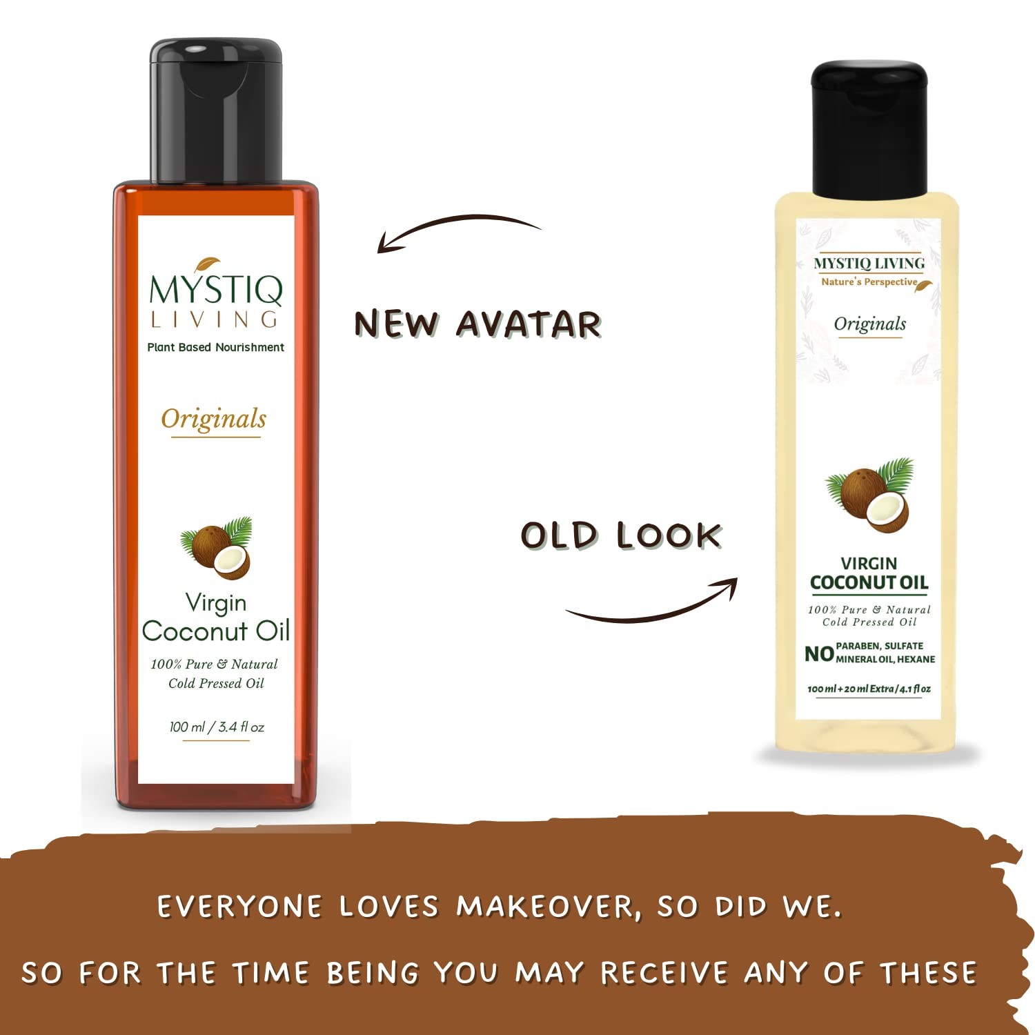 Mystiq Living Virgin Coconut Oil For Skin And Hair 100ml