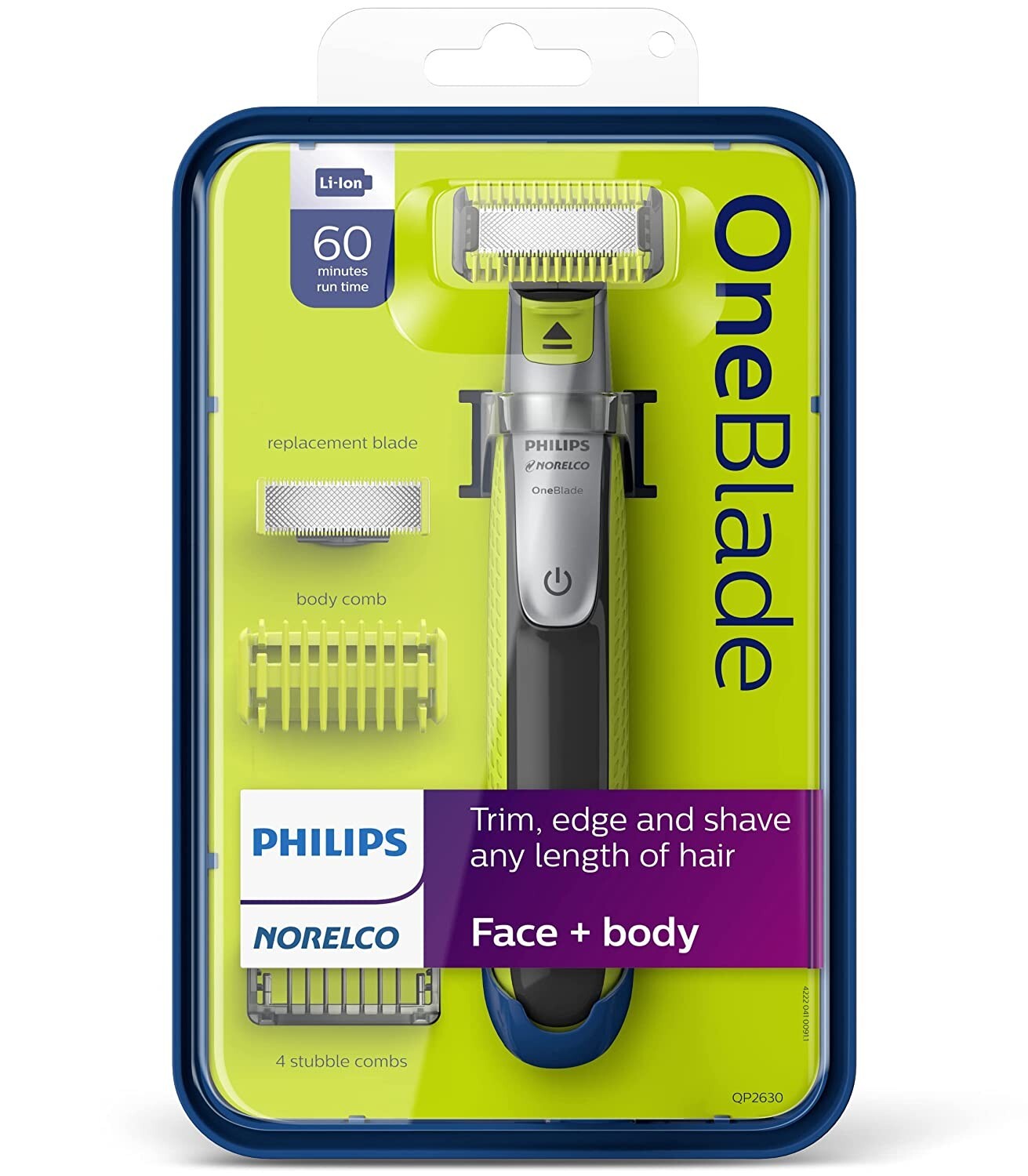 Philips Norelco OneBlade Face + Body Hybrid Electric Trimmer and Shaver
