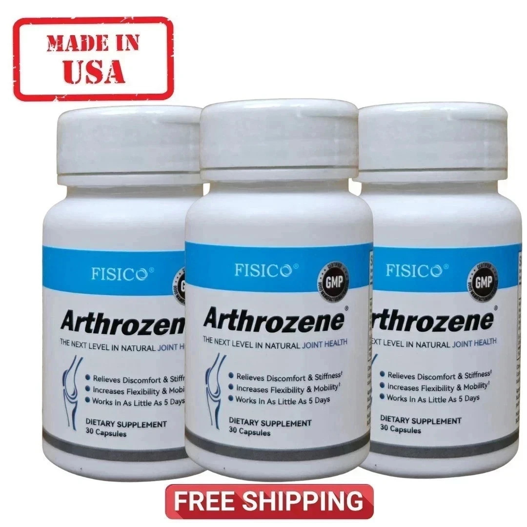 3 Pack FISICO Arthrozene Natural Joint Health Supplement