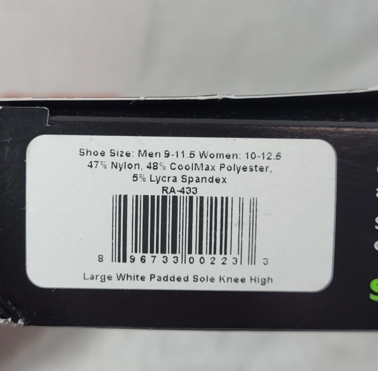 SmoothToe Adult Unisex Energizing Knee High 15-20mmHg Socks – White – L