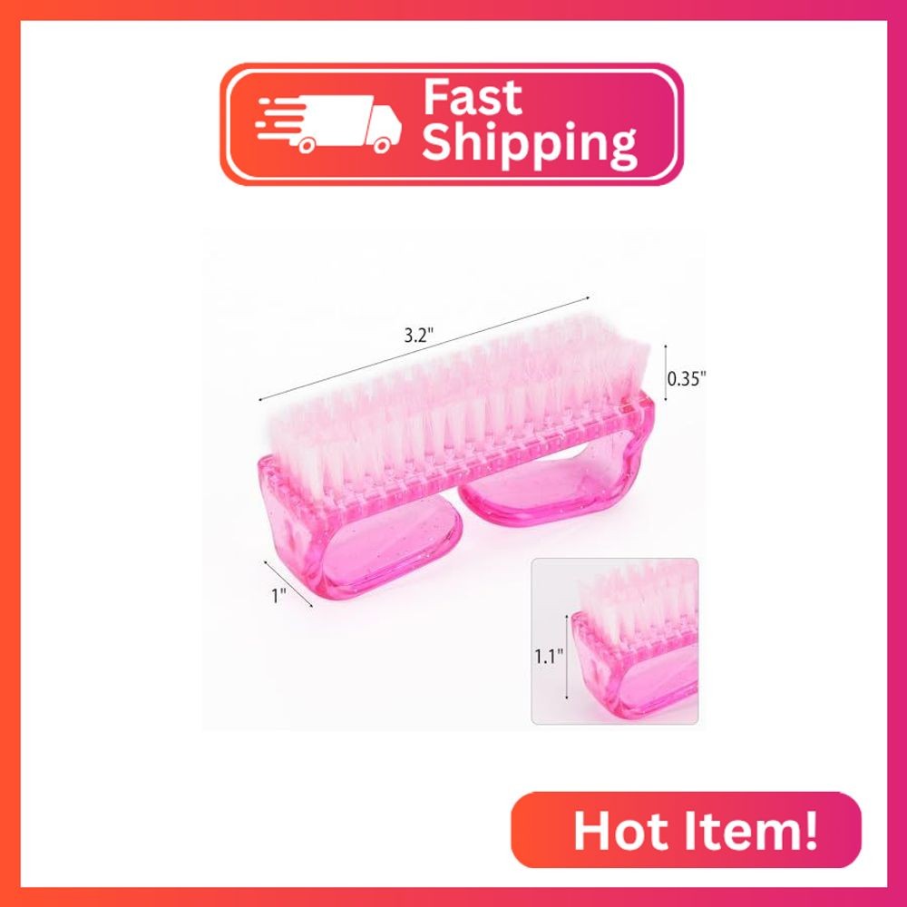 12 Pcs Handle Grip Nail Brush, Fingernail Brush Cleaner Hand Scrub Cleaning Brus