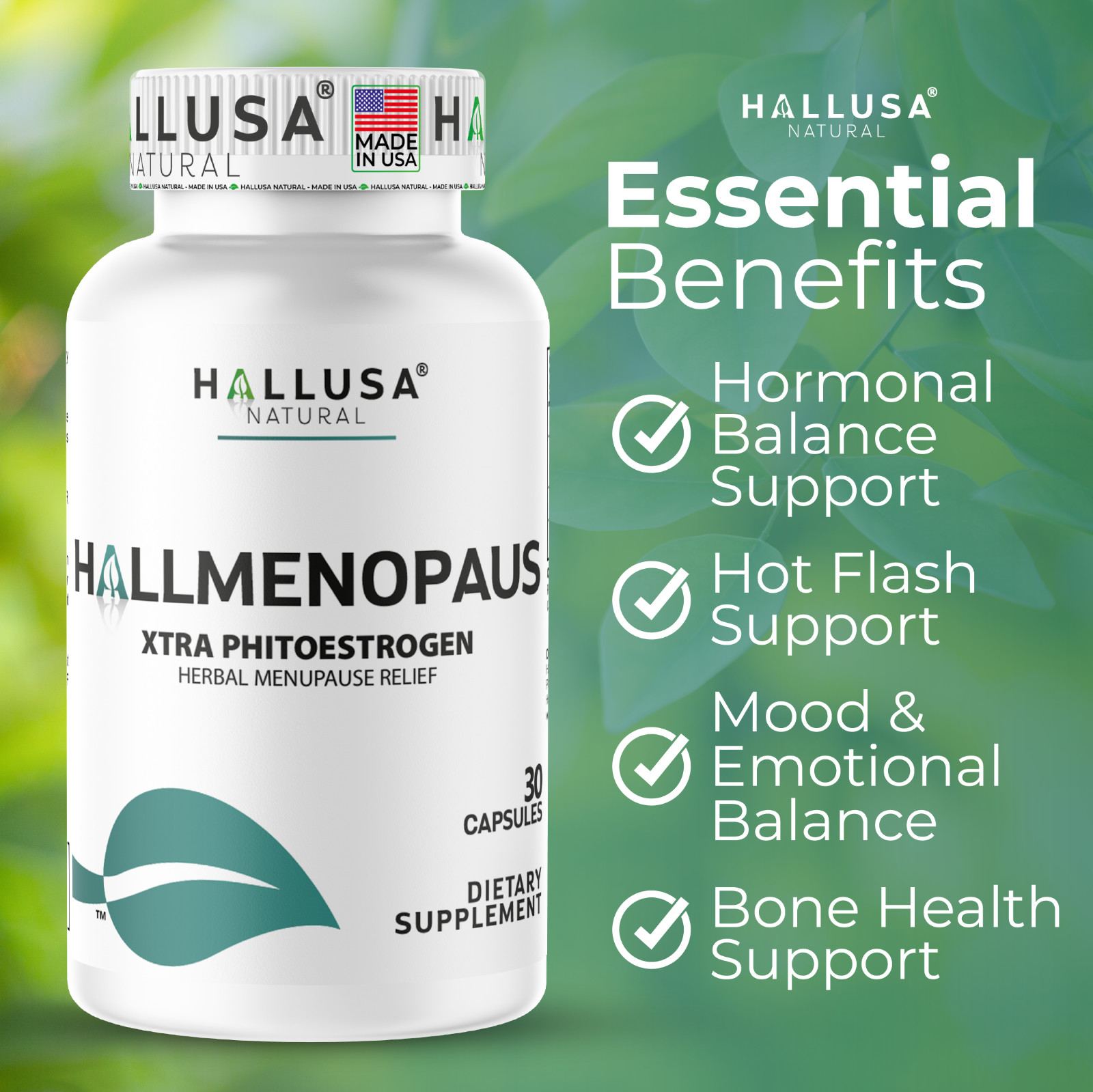 HALLMENOPAUS – Menopause Support – Hormone Balance – 30 Caps