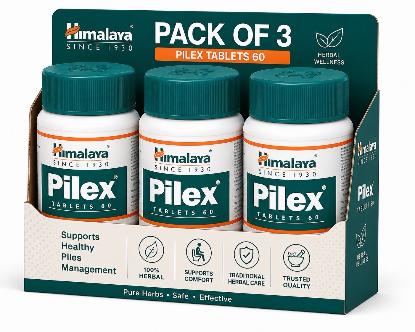 Himalaya Pilex Tablet | India’s Most Trusted piles treatment|3×60 Tablets