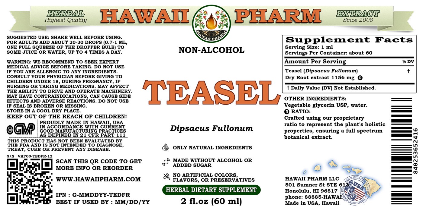 Teasel (Dipsacus fullonum) Dried Root Liquid Extract