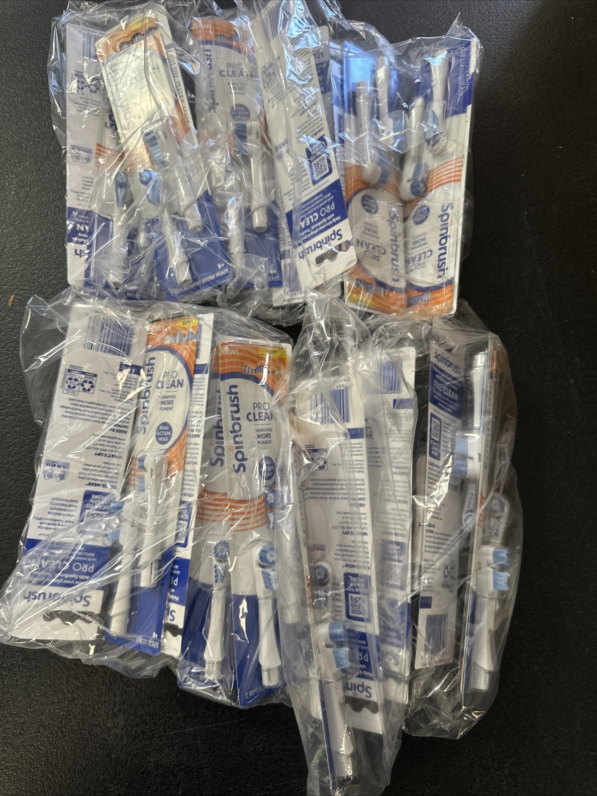 Case of 24 SpinBrush Pro Clean Dual Action, 2 Count Replacement Heads [NEW]