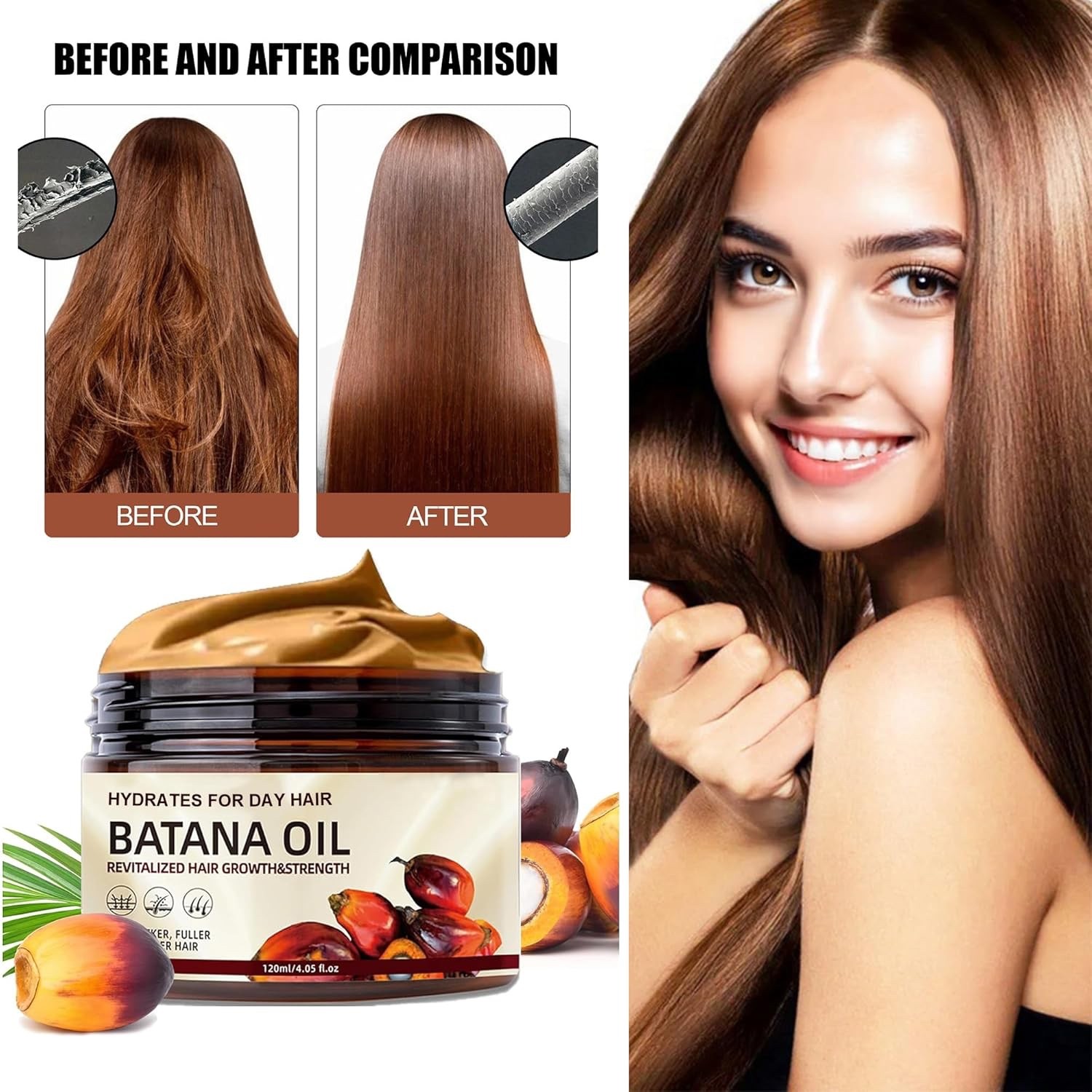 Batana Oil Hair Mask for Hair Growth & Repair | Deep Conditioner 120ml
