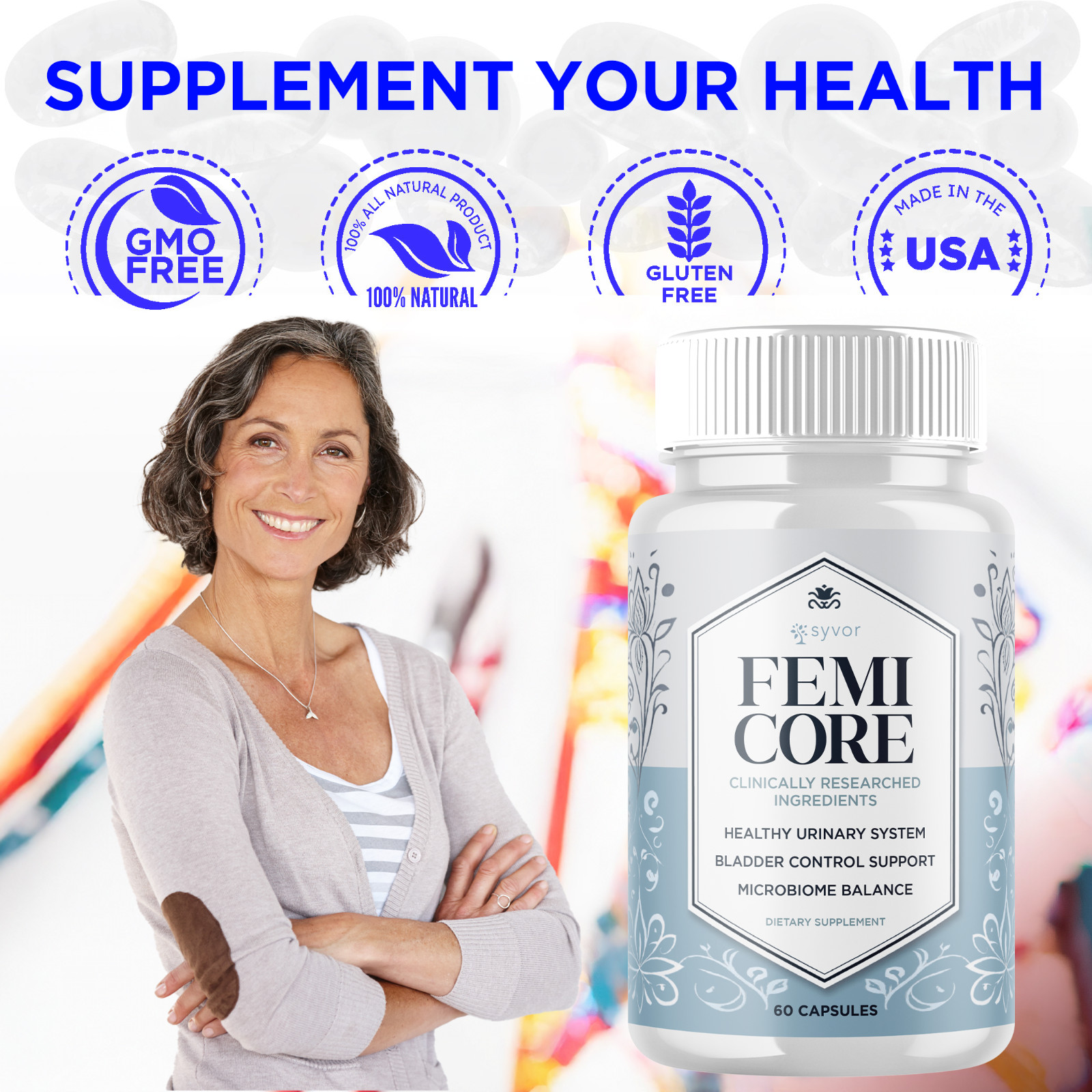 (1 Pack) Femicore for Women Advanced Wellness Max Support Femi Core 60 Capsules