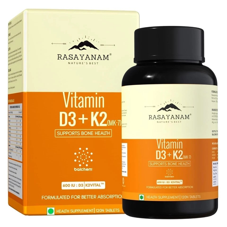 Vitamin D3 K2(MK-7) from Balchem, USA | For Bone Strength, Heart Health,Immunity