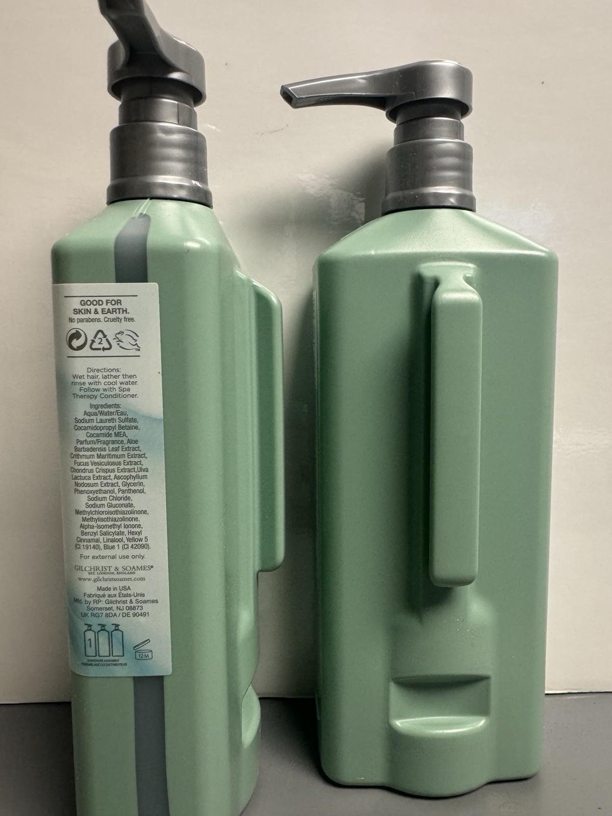 2 PACK Spa Therapy SHAMPOO Detoxifying Sea Kelp 12.2oz 360mL Pump Dovelok Bottle