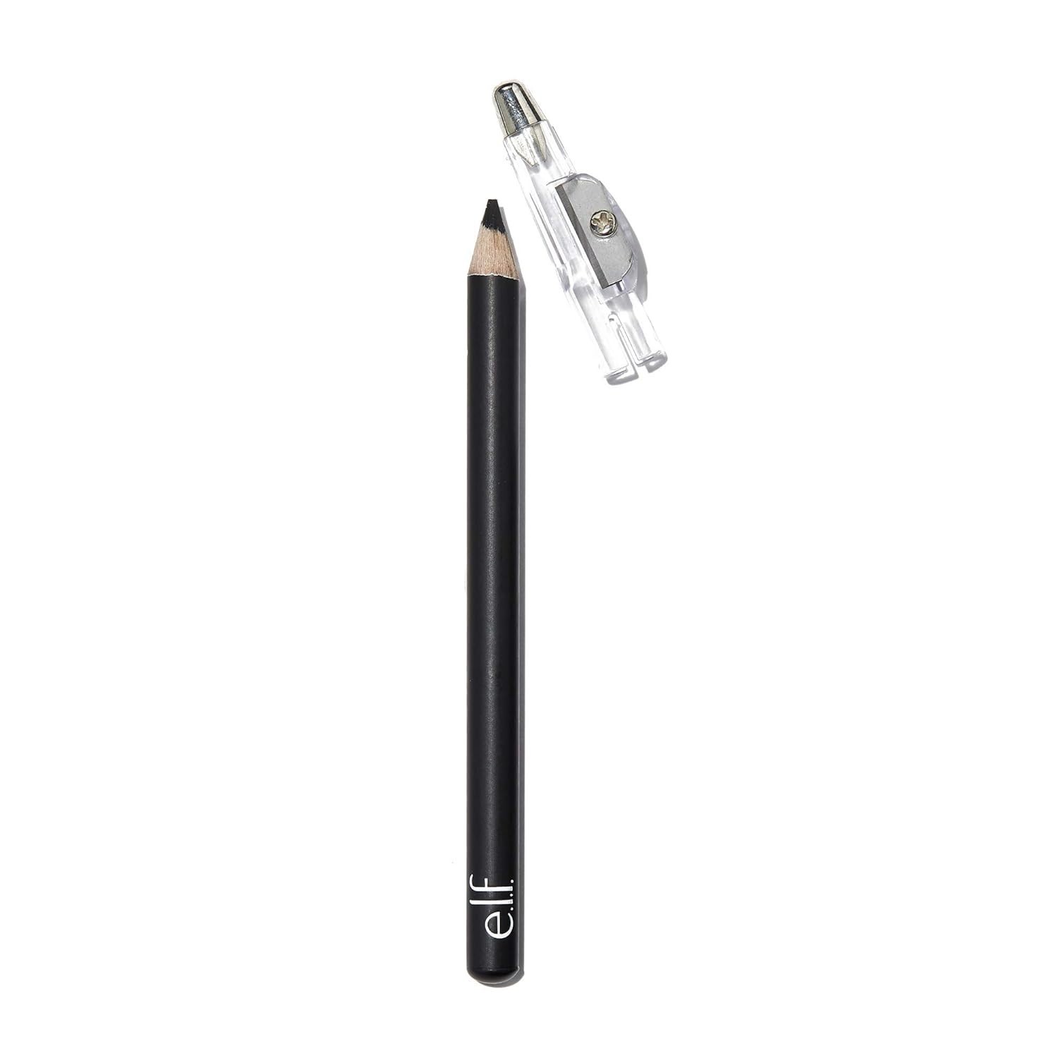 e.l.f. Satin Eyeliner Pencil, Black, Smooth Glide, Built-In Sharpener, Vegan