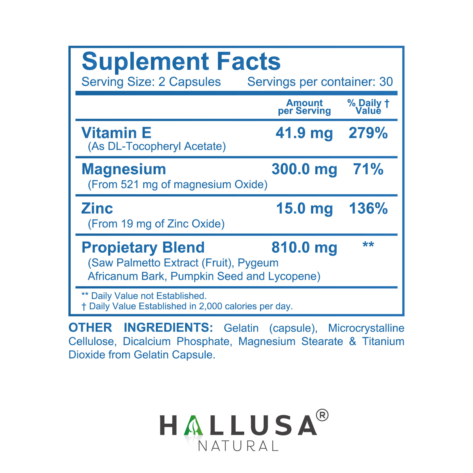 HALLPROST ULTRA – Prostate Health Complex – Urinary Incontinence – 60 Caps