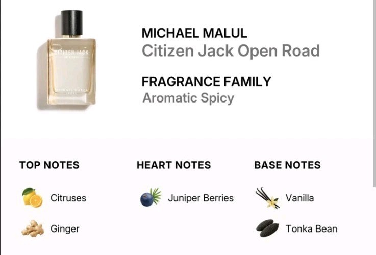 Citizen Jack Open Road By Michael Malul London Eau De Parfum 3.4 FL OZ