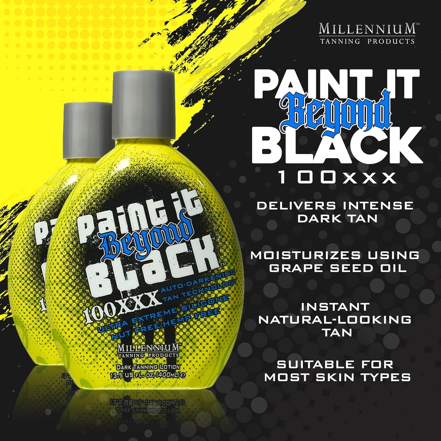 Paint it Beyond Black 100 XXX Dark Tanning Lotion Accelerator for Indoor Tanning