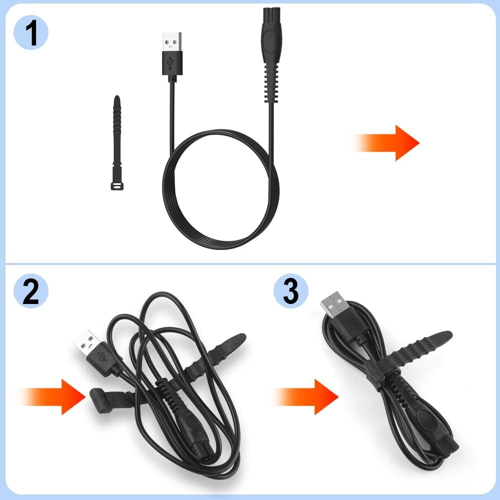 5V USB Charger Cord Compatible with Philips Norelco One Blade 360 Shaver QP2724V
