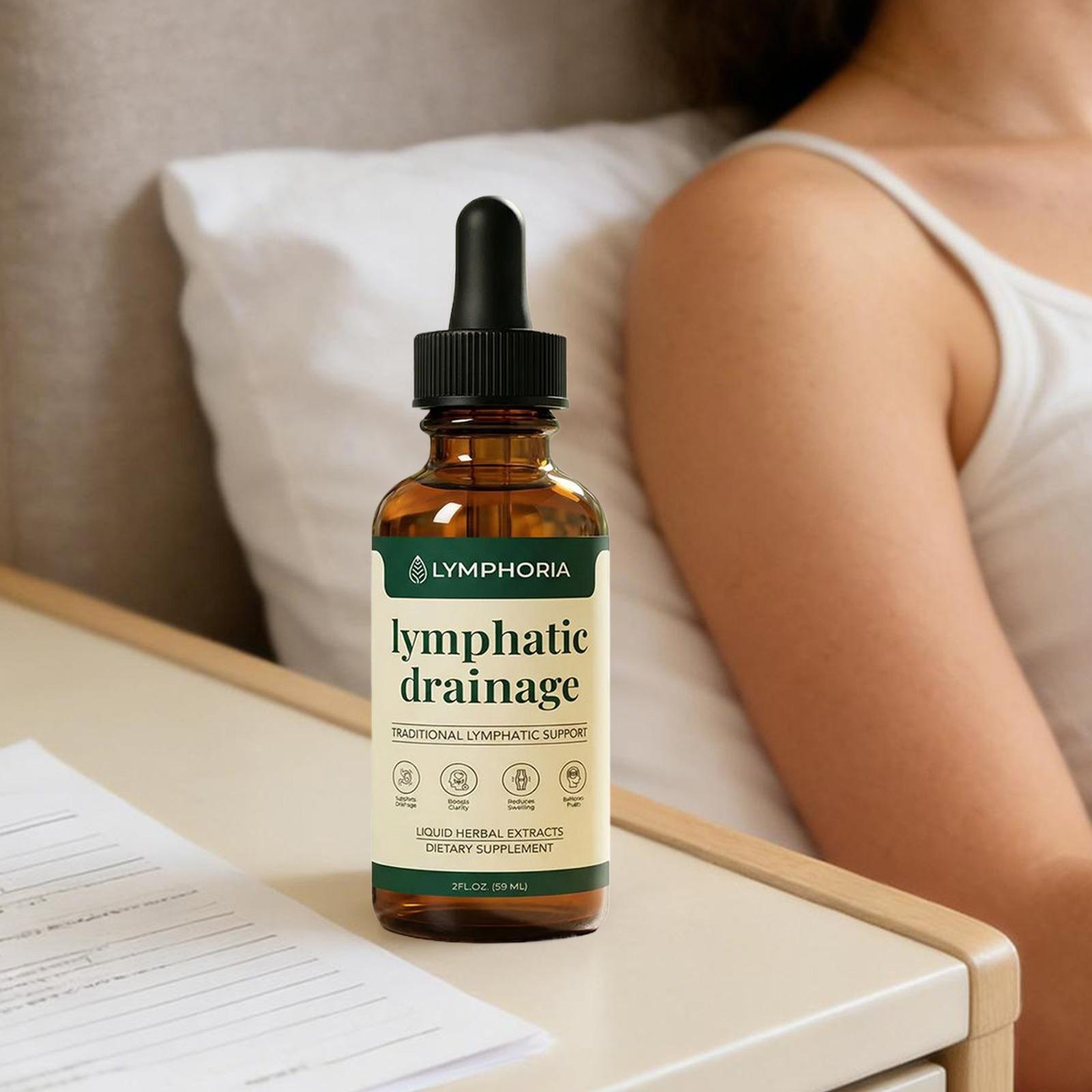 2Pcs Lymphoria Lymphatic 59ml Drainage Drops Detox Immunity Relief Bloat Support