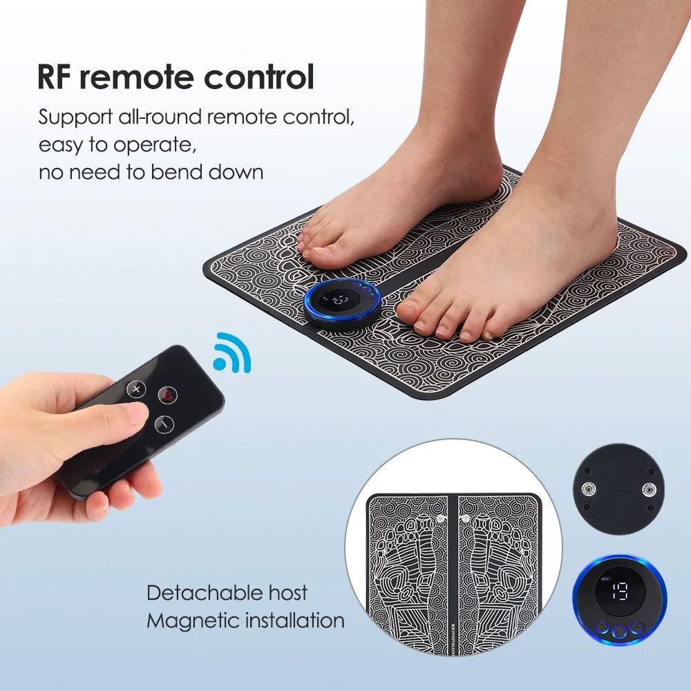 EMS Foot Massager with Remote Control, Pain-Relief for Feet Neuropathic Relief