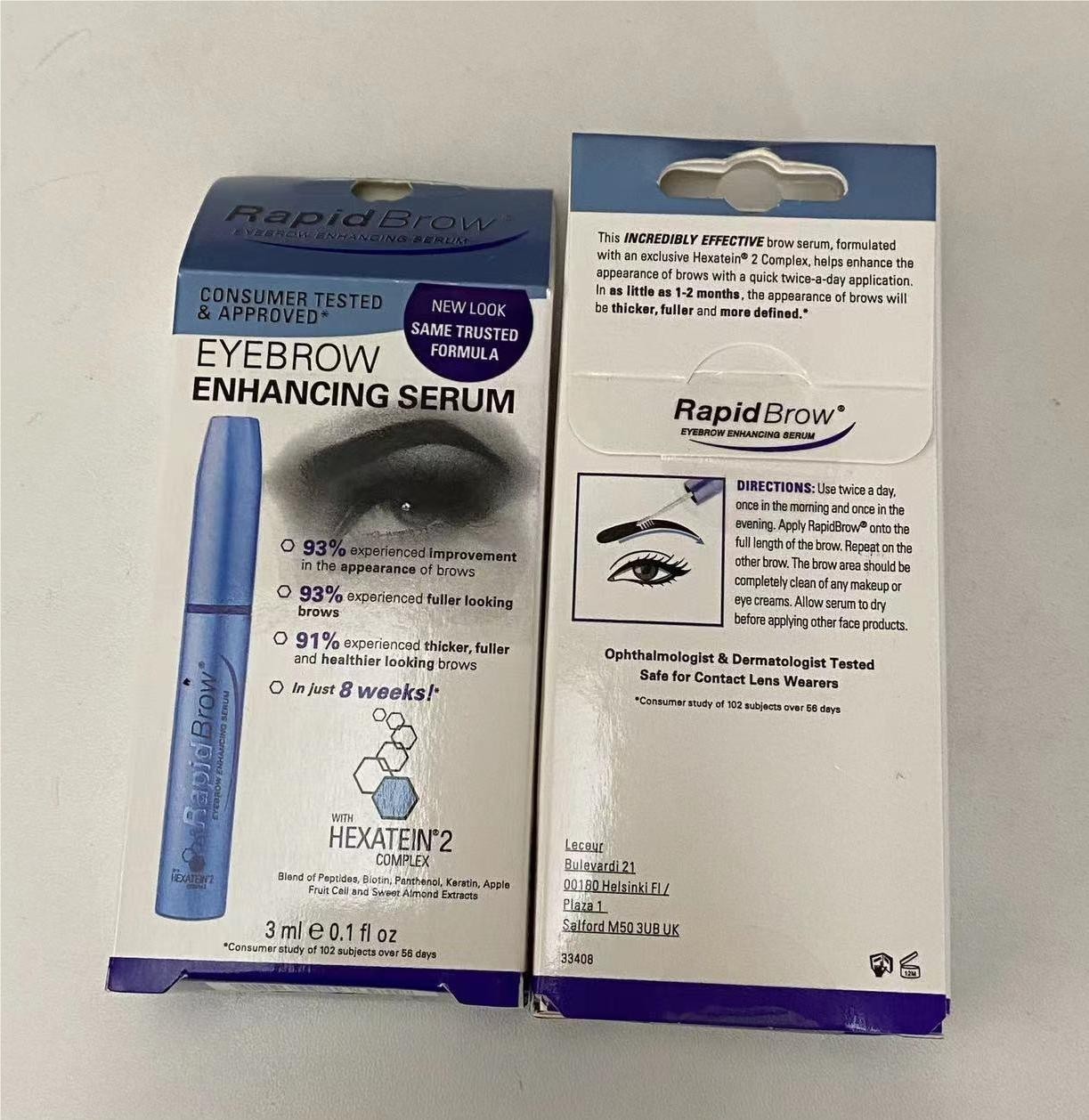 2x Rapid/Lash Eyelash & Eyebrow Enhancing Serum Enhancer Growth Conditioner 3ml!