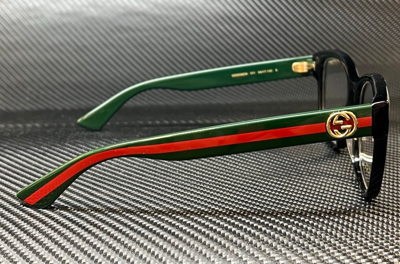 GUCCI GG0038ON 011 Black Green / Red Women’s 54 mm Eyeglasses