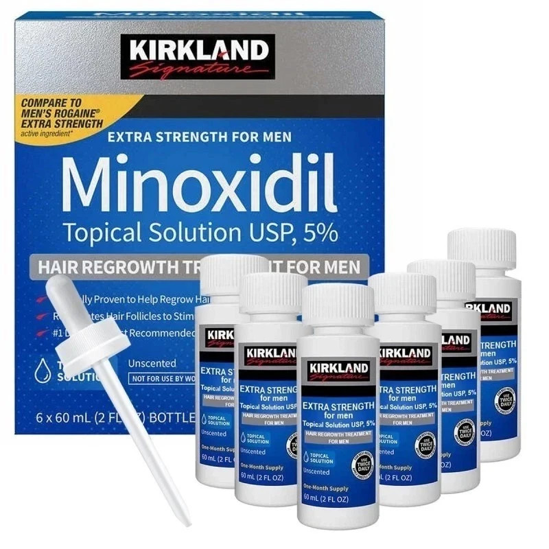 Minoxidil 5% Extra Strength Men 6 Month Supply Hair Regrowth Solution Free Ship