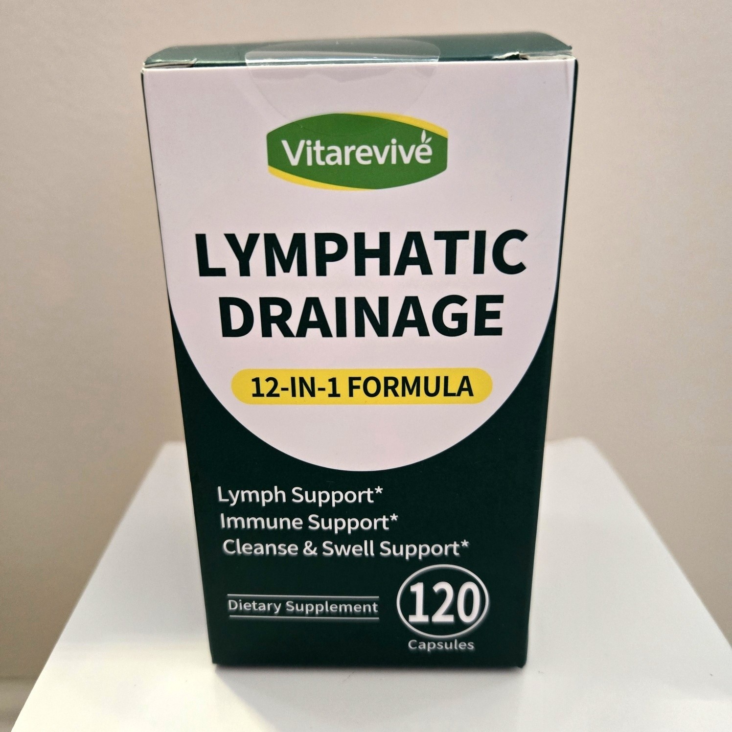 Lymphatic Drainage Capsules 12-in-1 Lymph Support Supplement 120 Count Exp 04/28