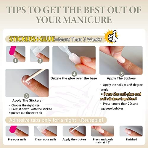 Hot Pink Press On Almond Shaped 48pcs Neutral Thick Fake Nails almond hot pink
