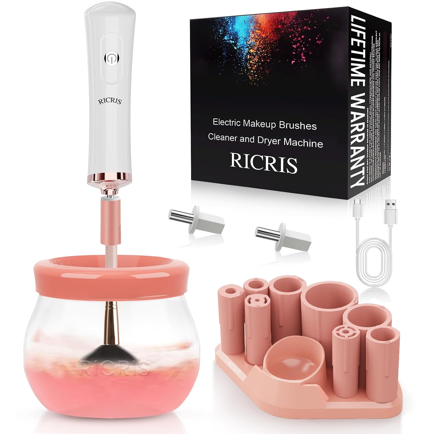 Electric Makeup Brush Cleaner and Dryer Machine – Super Fast Clean and Dry Make