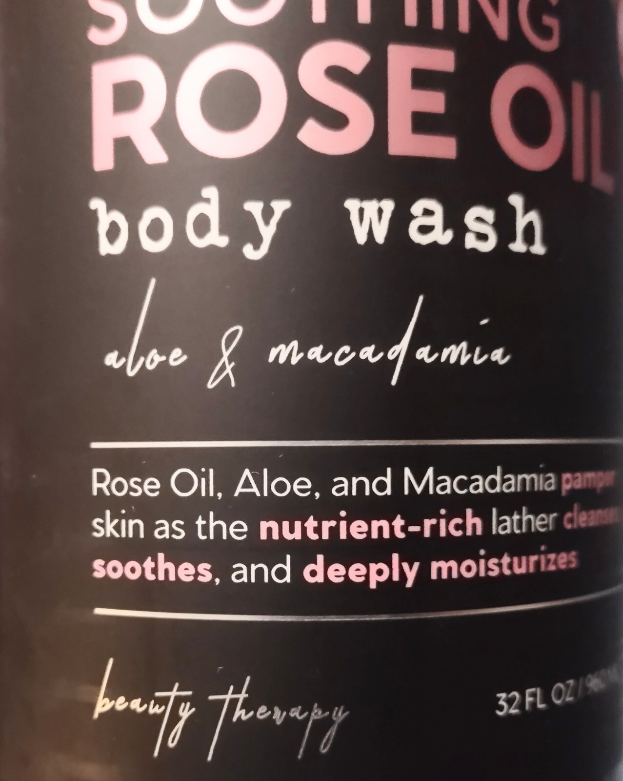 (2) Botanical Spa Therapy SOOTHING ROSE OIL BODY WASH Aloe & Macadamia 32 oz ea