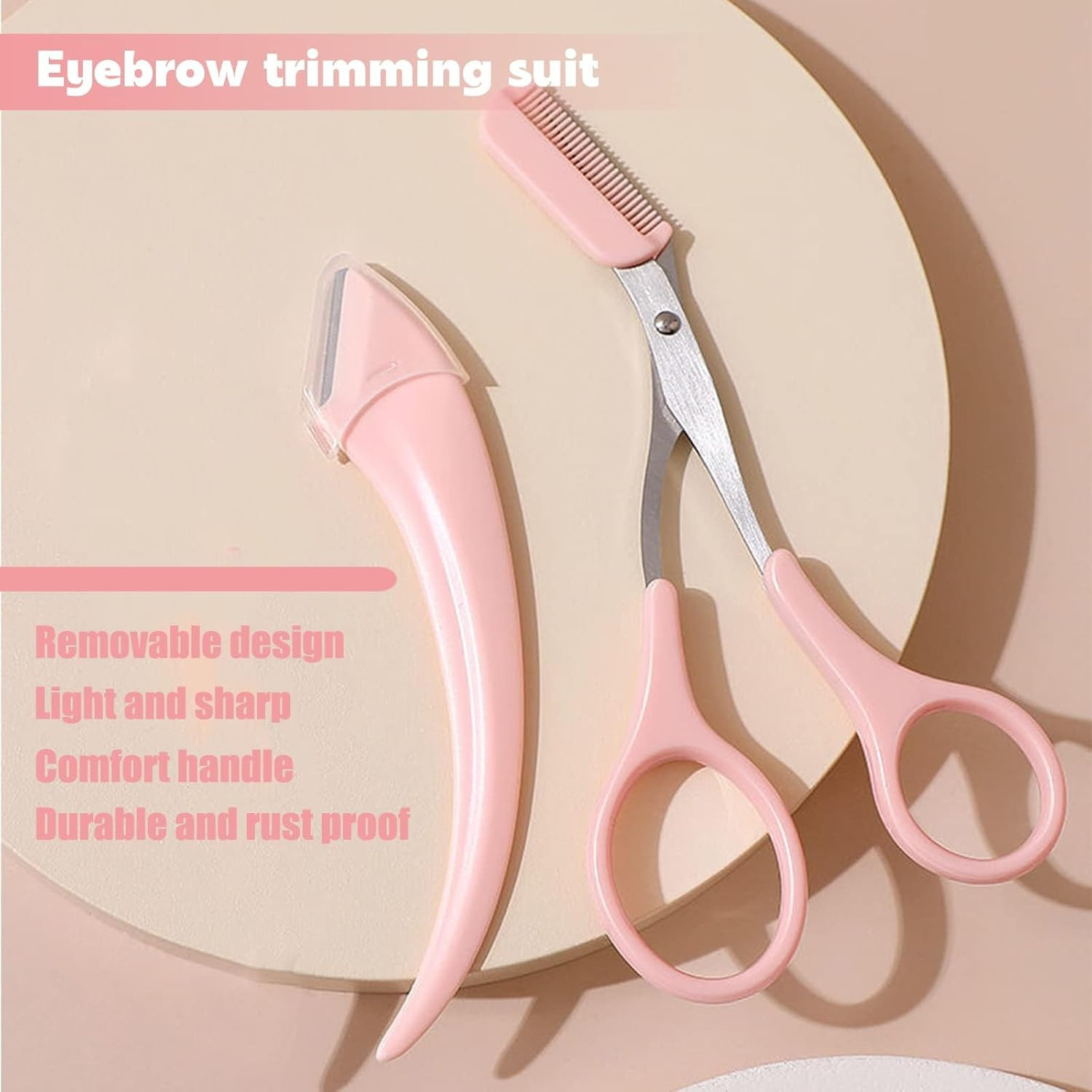 Eyebrow Trimmer Grooming Scissors Eyelash Thinning Shears Brow Shaping Tool Set