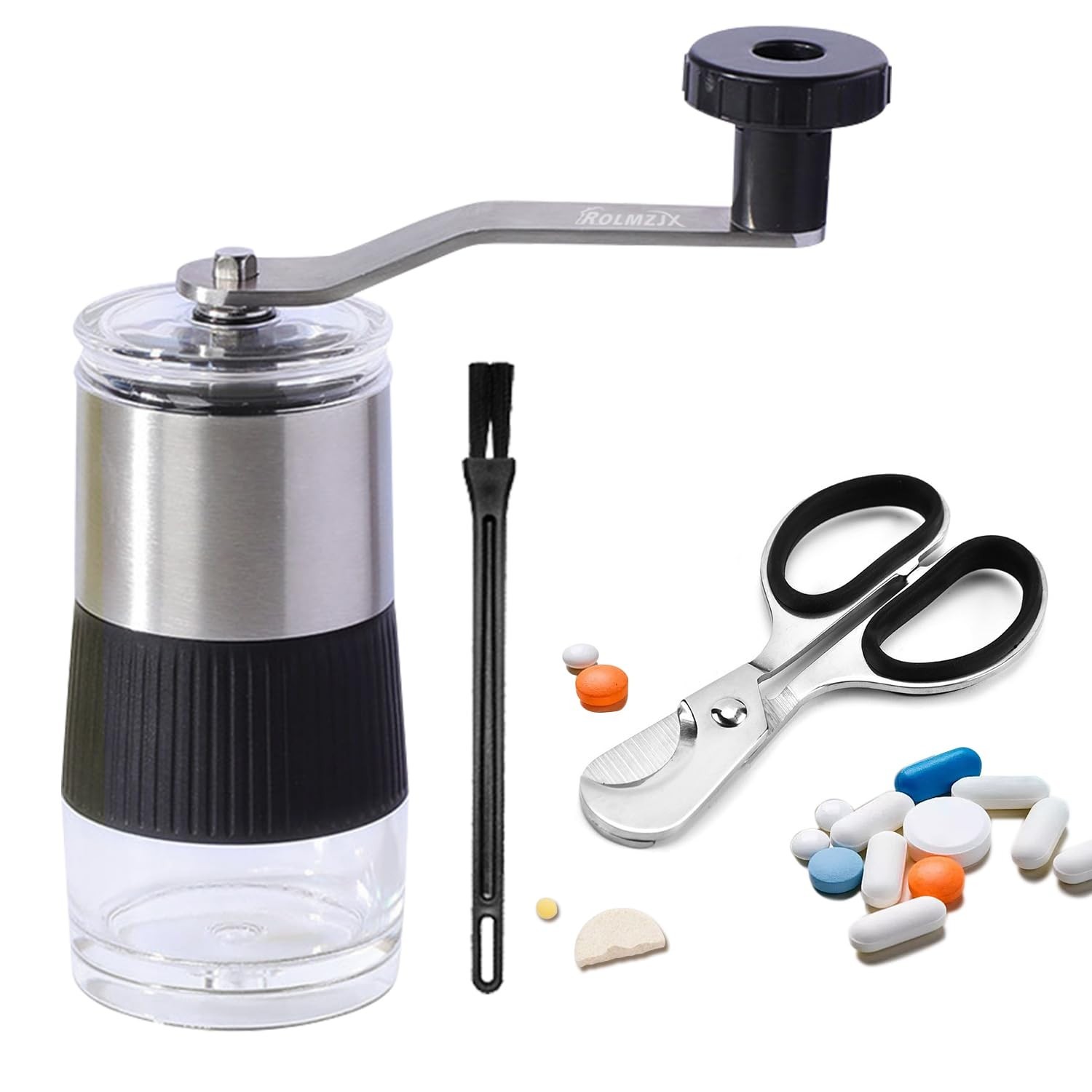 Pill Crusher & Splitter – Baby Medicine Tablet Grinder for Fine Powder, Pets & K