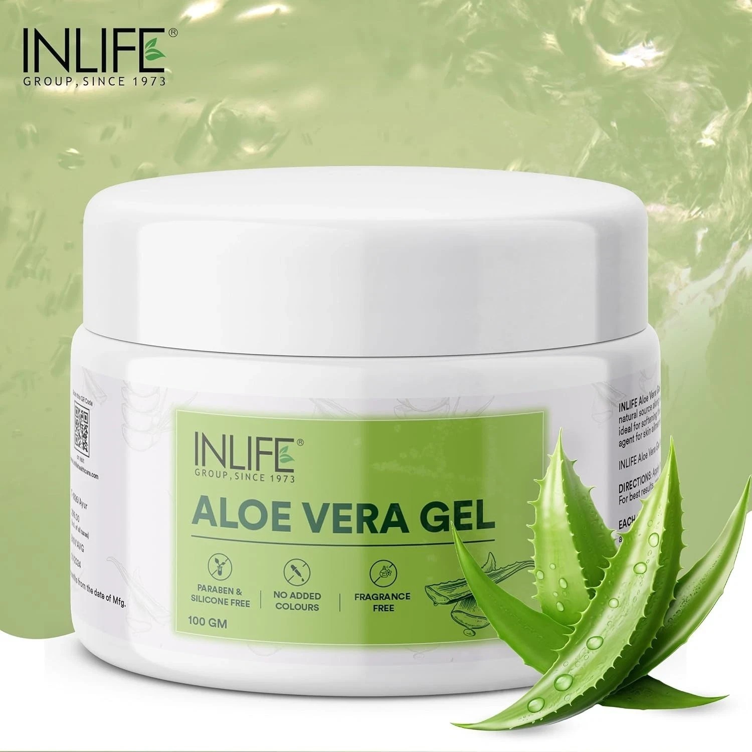 INLIFE Aloe Vera Gel for Face & Hair – 100g