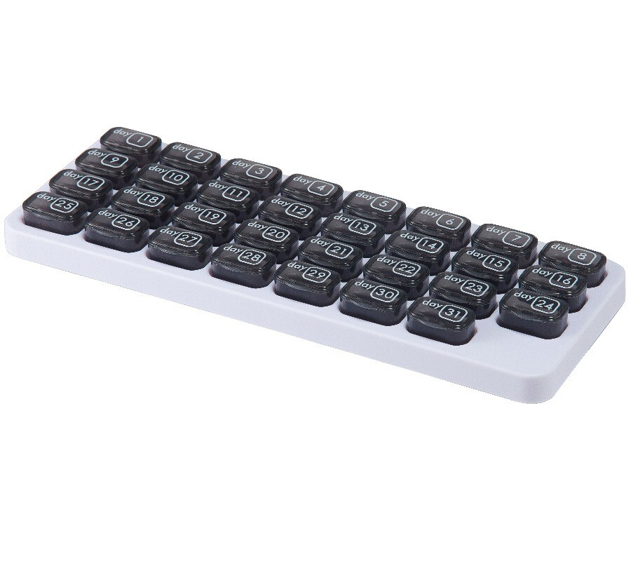 31 Day Monthly Pill Organizer Medication Holder Compartment Planner Box Storage