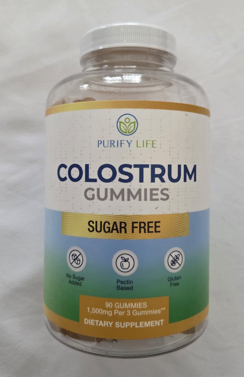 Sugar-Free Colostrum Gummies, Bovine Colostrum for Humans, Grass-Fed 8/2026