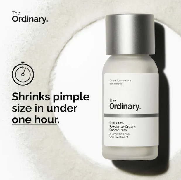 NIB 100% Authentic The Ordinary Sulfur 10% Concentrate Acne Spot Treatment, 5 g