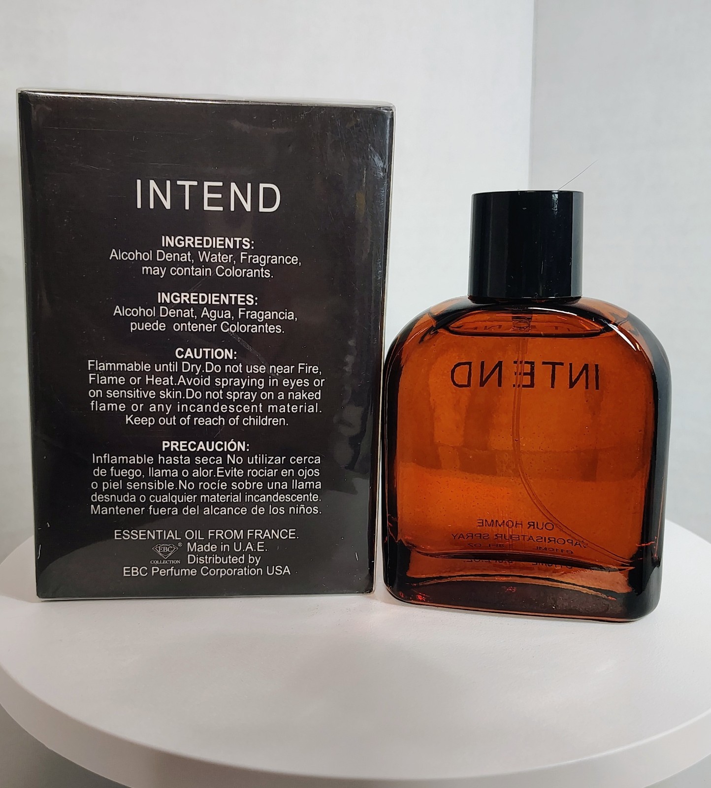 Intend Cologne Men 3.8oz EDP Spray EBC Collection New Sealed Woody Musk Scent