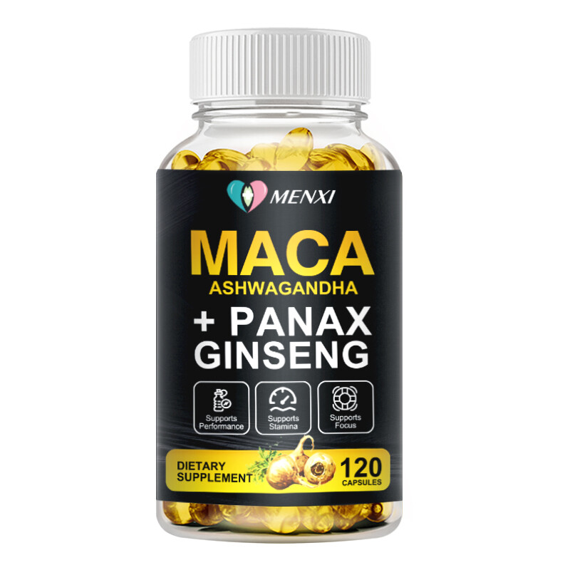 Organic Maca Root + Panax Ginseng 11400mg, Peruvian Maca Extract for Men & Women