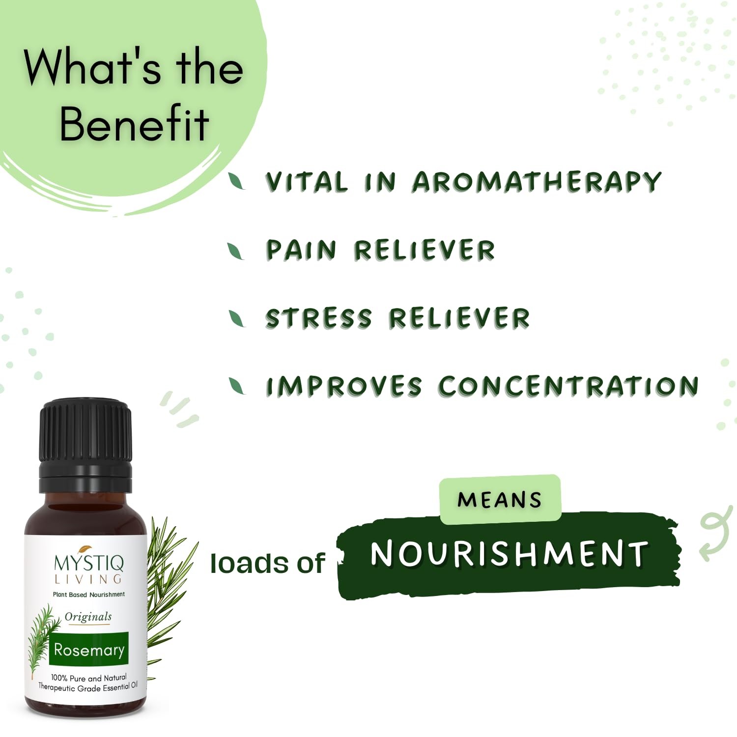 Mystiq Living Rosemary Essential Oil 15ml