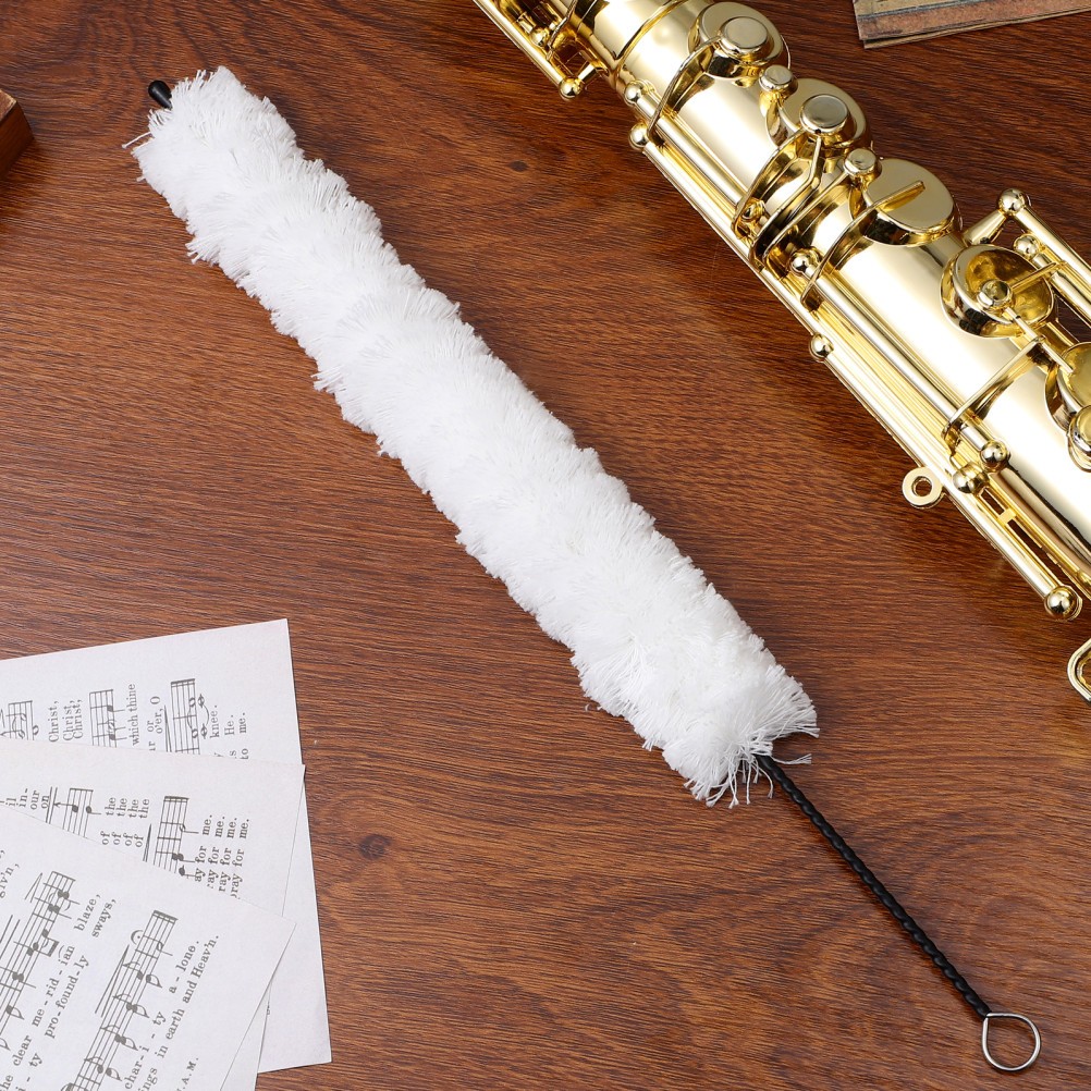 Flute Cleaning Swab Cleaner Kit Brushes for Musical Instruments Cloth Stick