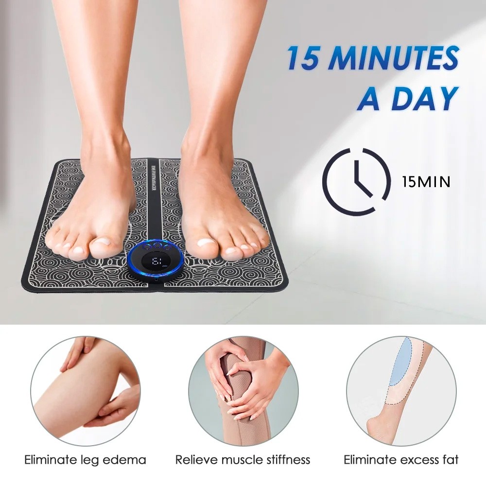 EMS Foot Massager with Remote Control, Pain-Relief for Feet Neuropathic Relief