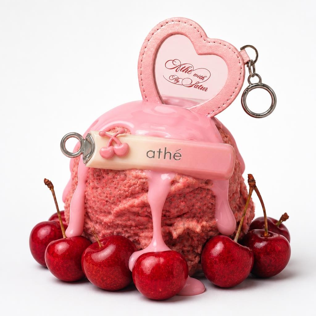 Athe Lip Glow Balm Satur Collaboration with Mirror Keyring