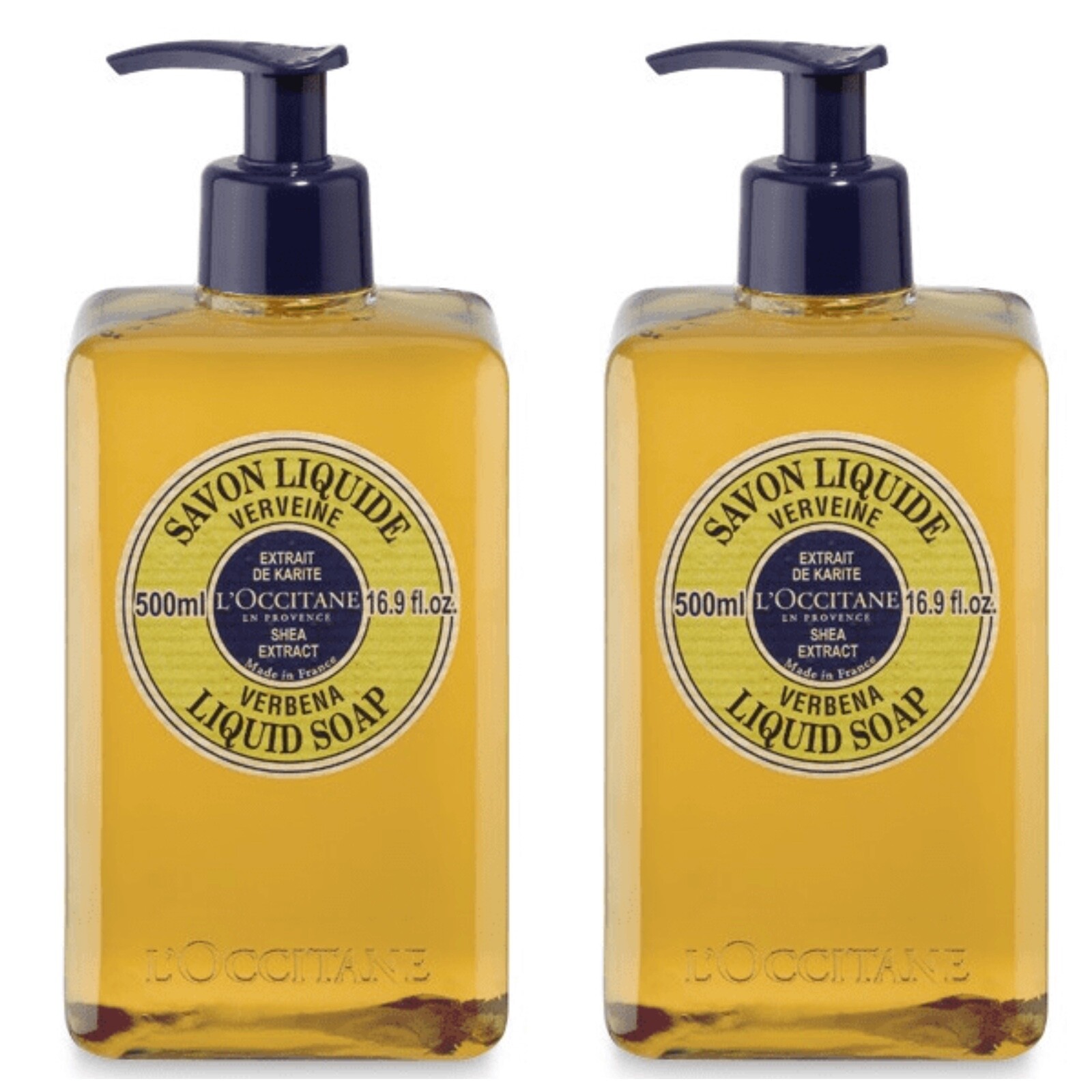 L’Occitane Verbena Liquid Soap 500ml x2 New Made in France