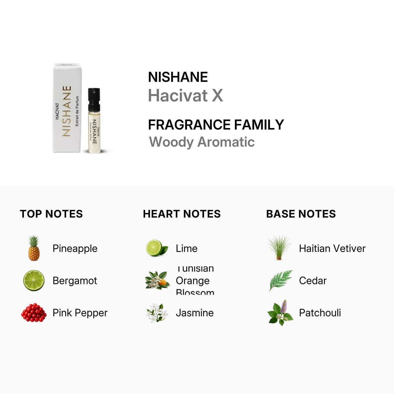 Nishane Unisex Hacivat Extrait de Parfum Spray 0.067 oz Fragrances 8683608070099