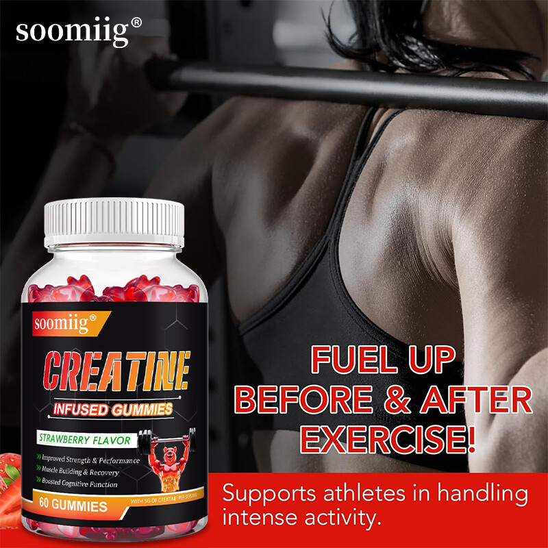Creatine Monohydrate Gummies Muscle Gain 5000 mg per serving (5 g)