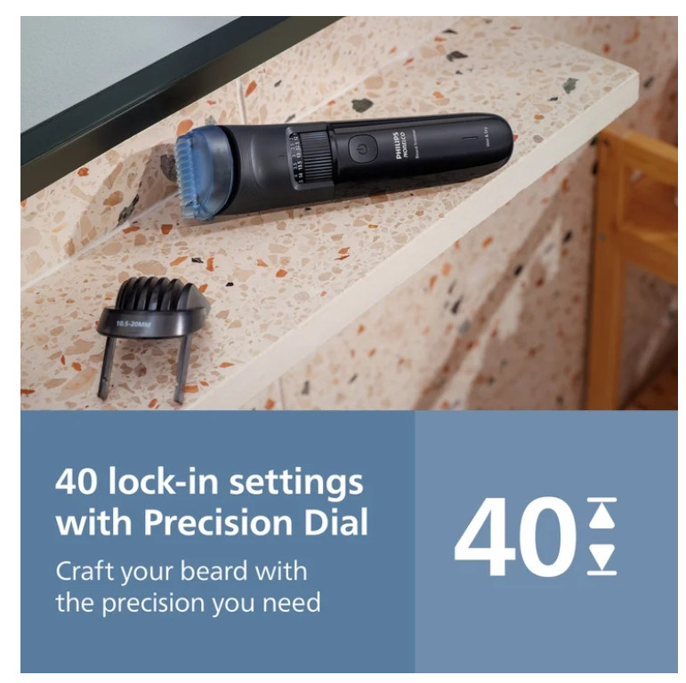 Philips Norelco Beard Trimmer 3000 BT3620 40 Settings Waterproof