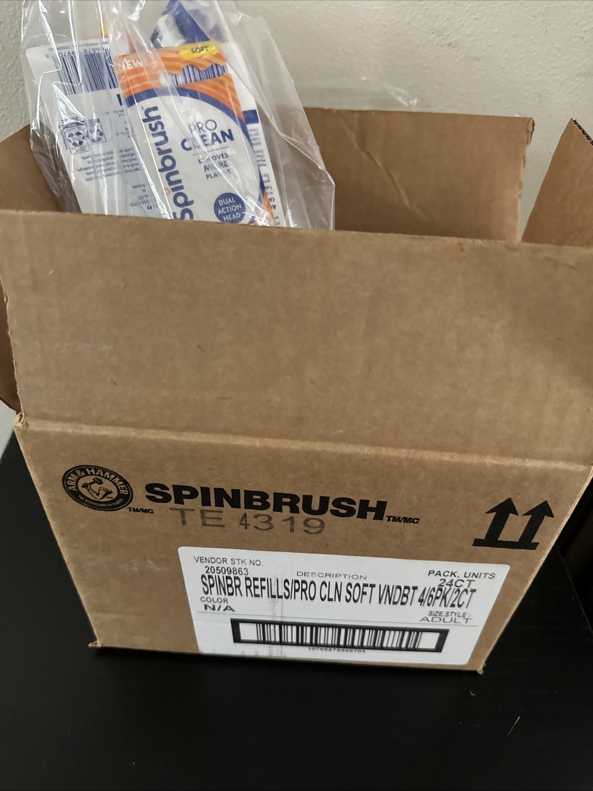 Case of 24 SpinBrush Pro Clean Dual Action, 2 Count Replacement Heads [NEW]