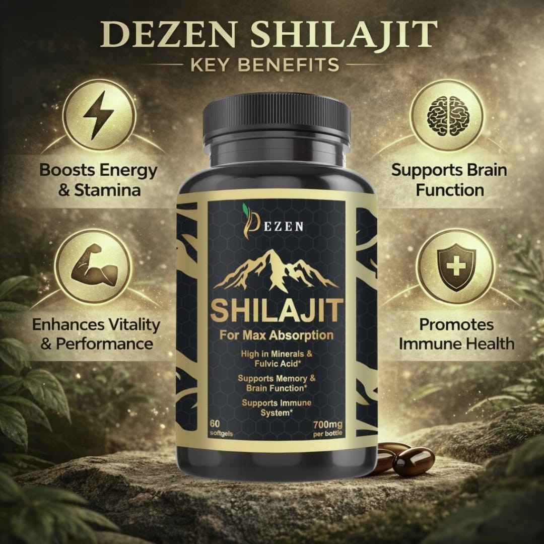 DEZEN Pure Himalayan Shilajit Softgel 60 Count Each Bottle