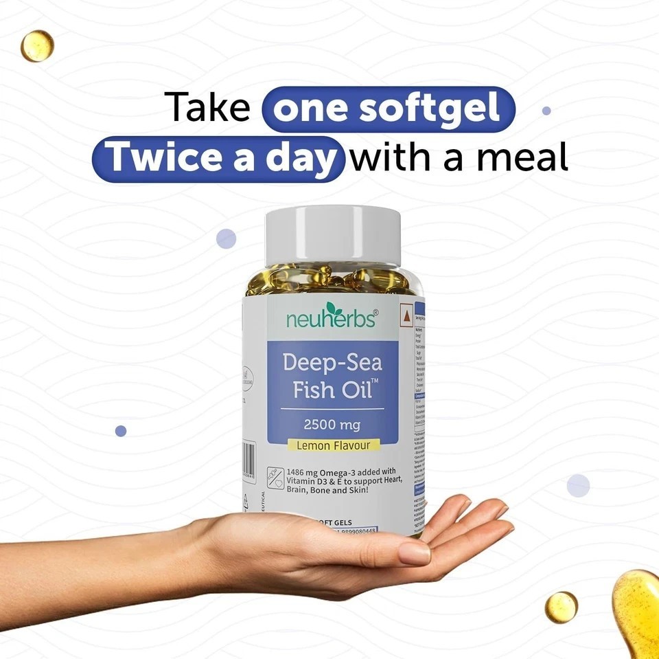 Deep Sea Omega 3 Fish Oil -Omega 3 Supplement Triple Strength 2500 Mg