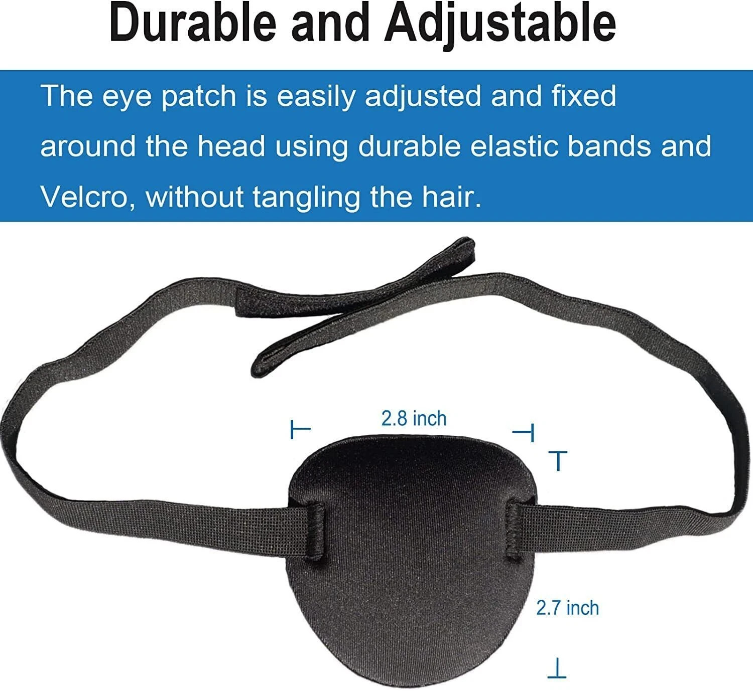 2PCS 3D Adjustable Eye Patches for Left or Right Eyes for Adults and Kids USA