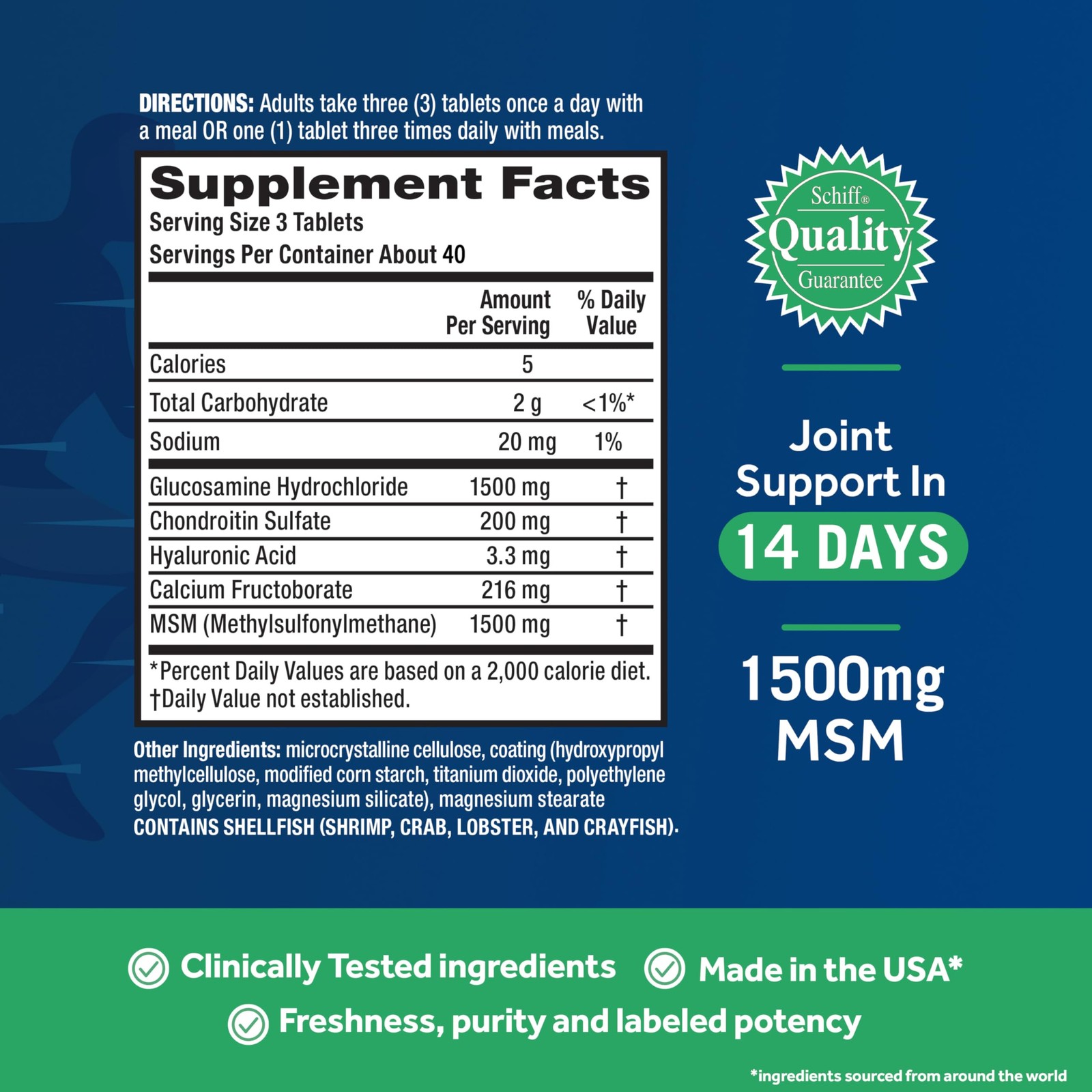 Move Free Move Advanced Glucosamine Chondroitin Msm Joint Support Supplement